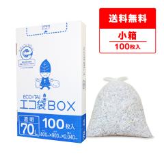 �|���� �S�~�� ���^�C�v 70���b�g�� ���� 80x90cm 0.040mm�� 100�� HK-730kobako ���ݑ� 70l BOX�^�C�v ���^ ���[ �N���A �T���L���E�v��