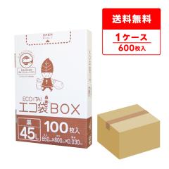 �|���� �S�~�� ���^�C�v 45���b�g�� �� 65x80cm 0.030mm�� 100��x6���� HK-420 ���ݑ� 45l BOX�^�C�v ���^ ���[ �u���b�N �T���L���E�v��