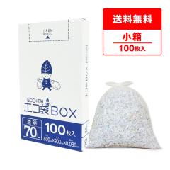 �|���� �S�~�� ���^�C�v 70���b�g�� ���� ���� 80x90cm 0.030mm�� 100�� HKU-730kobako ���ݑ� 70l BOX�^�C�v ���^ ���[ �N���A �T���L��