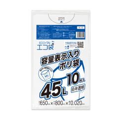 �y�o���̔��z�����s�e�ʕ\�����ݑ� 45���b�g�� �������� 0.020mm�� 10�� KC-43bara / �S�~�� �|���� �r�j�[���� 45L �z���C�g �T���L���E