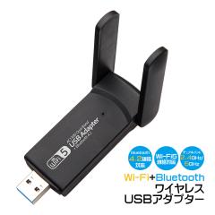 Wi-Fi Bluetooth4.2 USB�A�_�v�^�[ �f���A���o���h 2.4GHz 5GHz Wi-Fi5 80211ac �ő�867Mbps Windows�Ή� ����LAN�A�_�v�^�[ �q�@ WiFi��