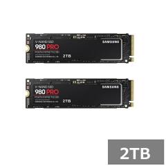 【2セット】 サムスン SSD 2TB MZ-V8P2T0B 980 PRO Samsung M.2 効率化 仕事 PC 自作 