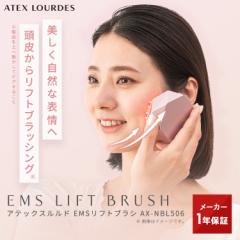 EMS リフトブラシ AX-NBL506 電動 ヘッドブラシ 防水 コードレス 美顔器 赤色LED 顔 頭皮 ブラシ小型 たるみ 美容家電 ギフト 