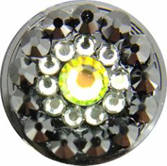 yXtXL[zSwarovski Crystal Ring Home Button (Vitrail Medium ~ Black Diamond ~ Jet)yiPhone/iPadpz[{^z