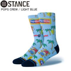 STANCE �X�^���X A555C23POP POPS CREW LIGHT BLUE �\�b�N�X �X�^���X�\�b�N�X �X�^���X�C�� ������� �M�t�g �J�W���A��