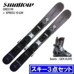 [�X�L�[3�_�Z�b�g]�X�����[ �X�L�[�� 2026 SWALLOW OREO 99/GRY + XPRESS 10 GW + GEN ALIVE ���A�G���g���[ �t�@�� �V���[�g �u�[�c�Z�b