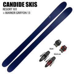 [�X�L�[2�_�Z�b�g] �L�����f�b�h �X�L�[�� 2026 CANDIDE SKIS RESORT 101 + 26 MARKER GRIFFON 13 100mm �r���f�B���O�Z�b�g 25-26