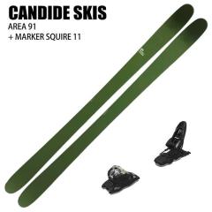 [�X�L�[2�_�Z�b�g] �L�����f�b�h �X�L�[�� 2026 CANDIDE SKIS AREA 91 + 26 MARKER SQUIRE 11 90mm �r���f�B���O�Z�b�g 25-26