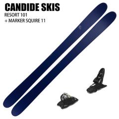 [�X�L�[2�_�Z�b�g] �L�����f�b�h �X�L�[�� 2026 CANDIDE SKIS RESORT 101 + 26 MARKER SQUIRE 11 100mm �r���f�B���O�Z�b�g 25-26