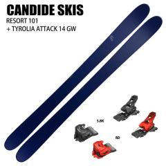 [�X�L�[2�_�Z�b�g] �L�����f�b�h �X�L�[�� 2026 CANDIDE SKIS RESORT 101 + 26 TYROLIA ATTACK 14 GW 110mm �r���f�B���O�Z�b�g 25-26