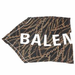 BALENCIAGA バレンシアガ スカーフ ロゴ チェーン 総柄 ファッションアイテム 男女兼用 メンズ レディース シルク    ブラック 黒 ホワイ
