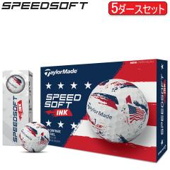 �܂Ƃߔ��� �e�[���[���C�h �X�s�[�h�\�t�g USA �C���N �S���t�{�[�� 5�_�[�X�Z�b�g60���� �uTaylorMade SPEEDSOFT USA INK�v 2026�N��
