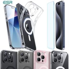 �y�����K���X�t�B�����t���zESR iPhone 16 16 Pro 16 Plus 16 Pro MAX �P�[�X MagSafe�Ή� �J�����ی� �ϏՌ����^�J�o�[ ���΂ݖh�~ �Ϗ�