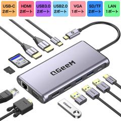 �y12in1�n�u�zUSB Type-C �n�u HDMI 4K VGA USB3.0 PD�Ή� SD�J�[�h���[�_�[ microSD �L��lan �[�d LAN�|�[�g �g���v���f�B�X�v���C �ő�