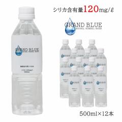 世界トップクラス!!シリカ量120mg/L GRAND BLUE WATER 500ml×12 天然ミネラル温泉水 グランブルーウォーター シリカウォーター 軟