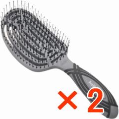 �������� NuWay �u���V DoubleC Pro �j���[�E�F�C 4Hair C Brush �t�H�[�w�A �V�[�u���b�V�� �O���[ 2��