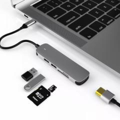 S.P.C USB C Type 5in1 nu 4K HDΉ HUB HDMI SD MicroSD J[h[_[ ] USB3.0 2.0 ^bNdグ MacBook Pro Air  Su