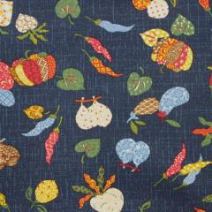 【10cm単位価格】 野菜 とうがらし かぶ かぼちゃ ほっこり和柄 定番 シーチング 生地 布 綿100% 約110cm幅 ゆうパケット2.5m対応