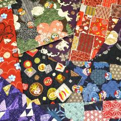 【50センチカットクロス】 紅産業 和柄 キルティング ランダム カットクロス はぎれ 福袋 とらやfabricのハギレ パッチワーク キルト 綿1