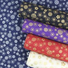 【10cm単位価格】 生地 布 桜 和柄 金銀さくら 綿100% シーチング 約110cm幅 ゆうパケット2.5m対応