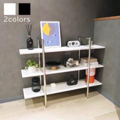 Hoola. ���C�h �I�[�v���V�F���t 3�i ����110cm ���s��30cm ����85cm �u���b�N �z���C�g �� �� �f�B�X�v���C���b�N �ؐ� �E�b�h MDF�� �X