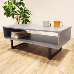 Hoola. �R���N���[�g�� �Z���^�[�e�[�u�� ����90cm ���s��45cm ����36cm ���[�e�[�u�� ���[�X�y�[�X�t�� �O���[ �R���N���[�g�� MDF �؍�