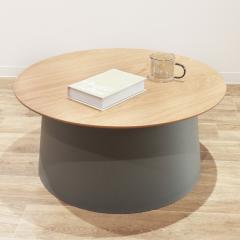 �I�[�N�� �E�b�h�V�� ���E���h�e�[�u�� ���a69cm ����32.5cm �O���[ �Z���^�[�e�[�u�� �J�t�F�e�[�u�� �؍��C���e���A �ۃe�[�u�� �~�� 