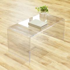 �A�N���� ���[�e�[�u�� ��70cm ���s36.5cm ����33cm �R�̎��^ �Z���^�[�e�[�u�� ���� �N���A �؍��C���e���A Hoola.