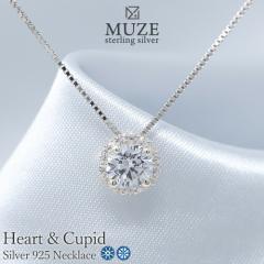 MUZE JEWELRY lbNX ̋P 4 y_g SV925 0.71ct n[gL[sbh Heart&Cupid L[rbNWRjA Vo