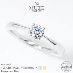 MUZE JEWELRY �w�� ���a4.3mm�i0.3ct�����j �v���`�i�d�グ �I�[�_�[���C�h �v���`�i�d�グ K18�S�[���h�d�グ �G���Q�[�W�����O ����w