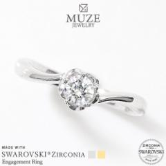 MUZE JEWELRY w SWAROVSKI a4.5mmi0.33ctj v`idグ I[_[Ch v`idグ K18S[hdグ GQ[W