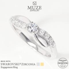 MUZE JEWELRY w SWAROVSKI a3.5mmi0.4ctj v`idグ I[_[Ch v`idグ K18S[hdグ GQ[W