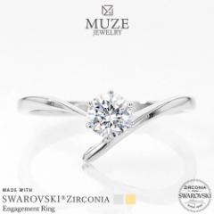 MUZE JEWELRY SWAROVSKI a4.5mmi0.33ctj v`idグ I[_[Ch v`idグ K18S[hdグ GQ[WO 