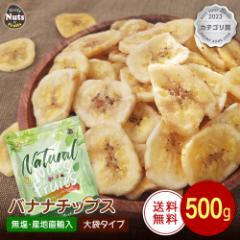 バナナチップス 500g ココナッツオイル使用 フィリピン産地直輸入 食塩不使用 保存料不使用 ドライバナナ ドライフルーツ グラノーラ パ