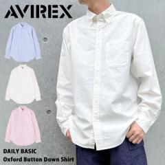 �V�� AVIREX �A���B���b�N�X DAILY �x�[�V�b�N �I�b�N�X�t�H�[�h �{�^���_�E���V���c �����Y ���� �V���c ��100�� �g�b�v�X �V���v�� ��