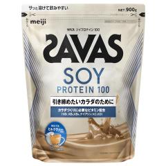 1個 明治 SAVASザバス ソイプロテイン100 ミルクティー風味 900g