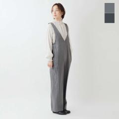 ノンブルアンペール オールインワン サロペット NOMBRE IMPAIR  テクスチャードクロス Vネック サロペット 01-1-03-202-5-1  クーポン対