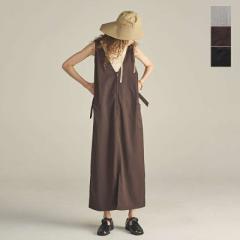 カーキ ワンピース kha:ki  ツイル ストレッチ Vネック ジャンパー ドレス “V/N JUMPER DRESS” mil25hop3098  クーポン対象