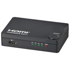 HDMI�Z���N�^�[ 4�|�[�g �u���b�N �i�i�ԁj05-0577 AV-S04S-K [AV�@��:�I�[�f�B�I�Z���N�^�[ �I�[���d�@]