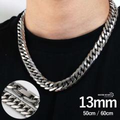 13mm XeX 약lbNX ܎   }CA~L[oN _u약`F[lbNX Vo[ F silver 50cm 