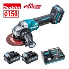 �}�L�^(makita) GA034GRMX 150mm�[�d���O���C���_ 40Vmax 4Ah �Z�b�g�i(�{�́EBL4040�~2�E�[�d��) (�p�h���X�C�b�`) �R�[�h���X