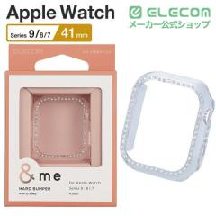 �y�݌ɏ����E���������I�z �G���R�� Apple Watch Series 9 41mm �p ��me �n�[�h�o���p�[ �X�g�[���t �N���A��AW-23BBPPJCR