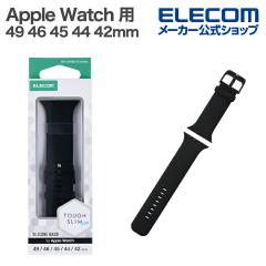 �G���R�� Apple Watch �p �V���R���o���h TOUGH SLIM 49 45 44 42mm �o���h �V���R�� TOUGH SLIM �u���b�N��AW-25ABDTSBK