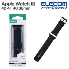 �G���R�� Apple Watch �p �V���R���o���h TOUGH SLIM 41 40 38mm �o���h �V���R�� TOUGH SLIM �u���b�N ��AW-25BBDTSBK