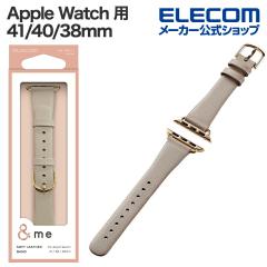 �G���R��Apple Watch �p ��me �\�t�g���U�[�o���h AppleWatch 41 40 38mm �o���h �X�����^�C�v ��me �O���[�W����AW-41BDLJGB