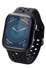 �G���R�� Apple Watch 49 45 44 42mm �p �V���R���o���h �A�N�e�C�u �u���b�N ��AW-45BDSCNBK