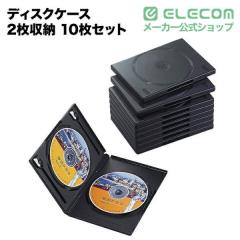�G���R�� DVD�P�[�X CD�P�[�X DVD �g�[���P�[�X ���ނɕ֗��Ȕw���x�����A�C�R���V�[���t 10���g �u���b�N 2�����[��CCD-DVD06BK