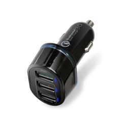 �G���R�� �V�K�[�`���[�W���[ �ԍ� �[�d�� QuickCharge3.0+USB2�|�[�g �u���b�N��EC-DC04BK