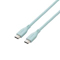 �G���R�� �Ȃ߂炩 USB Type-C�P�[�u�� ��F�ؕi C-C USB PD�Ή� 1.0m �p�[���O���[����MPA-CCSS10GN