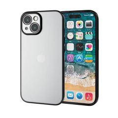 �G���R�� iPhone 15 �p �\�t�g�P�[�X ���^���b�N �Ɍ��ی� ���^���b�N�u���b�N��PM-A23AUCTMKBK